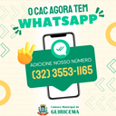 Temos uma boa notícia pra você, cidadão: agora o CAC da Câmara Municipal de Guiricema está realizando atendimentos também por WhatsApp!